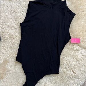 Black Sleeveless Women's Turtleneck